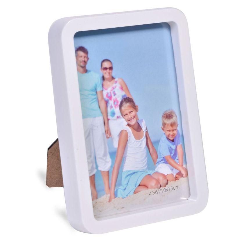 Рамка за снимка - бяла - със стойка - 10 x 15 см.