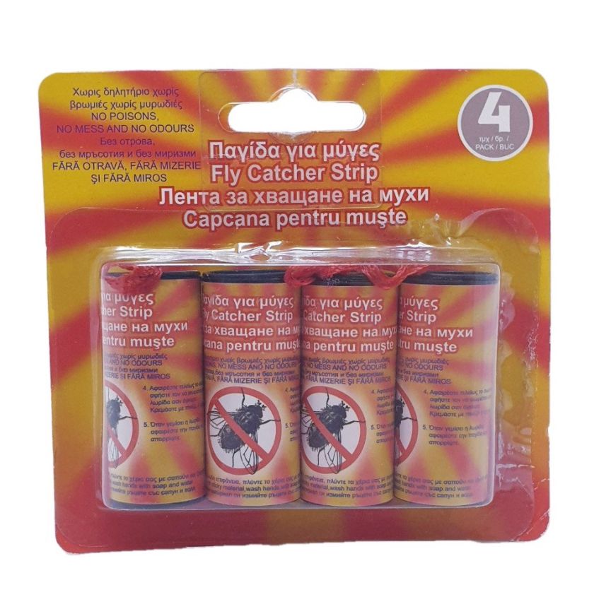 Лента за хващане на мухи - 4 бр.