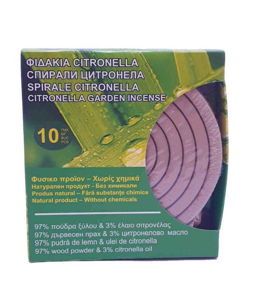 Спирала против комари - цитронела - 10 бр.
