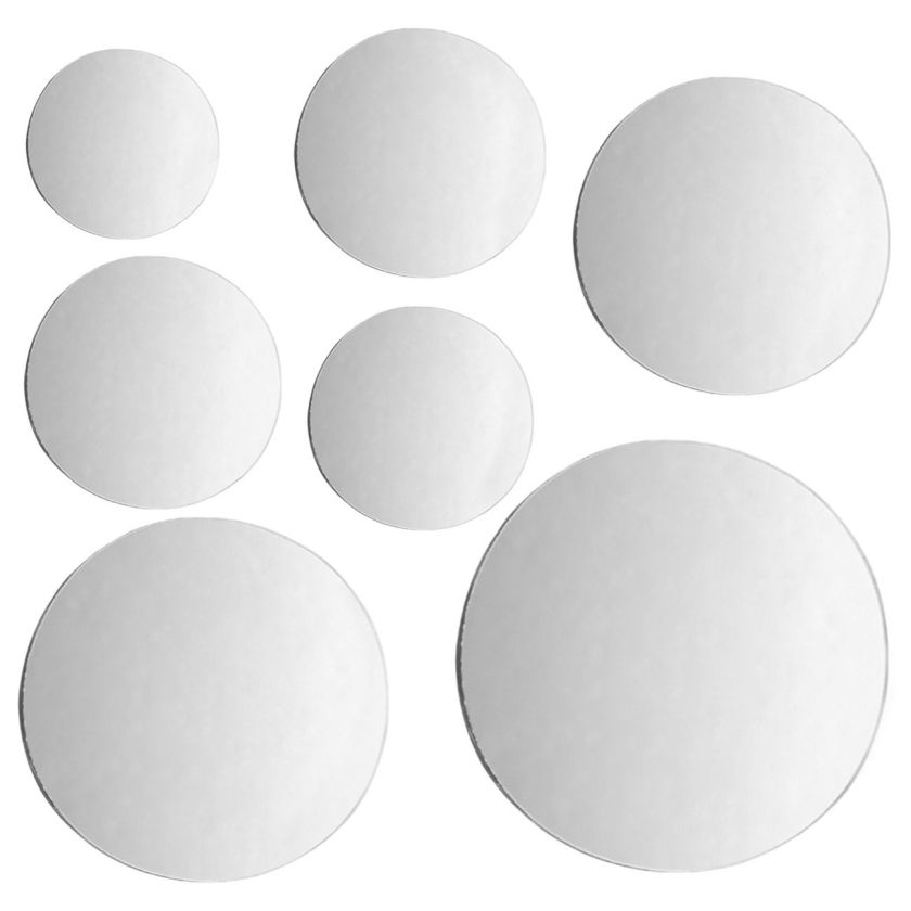 Стикери за стена - кръгове - огледални - 7 бр.