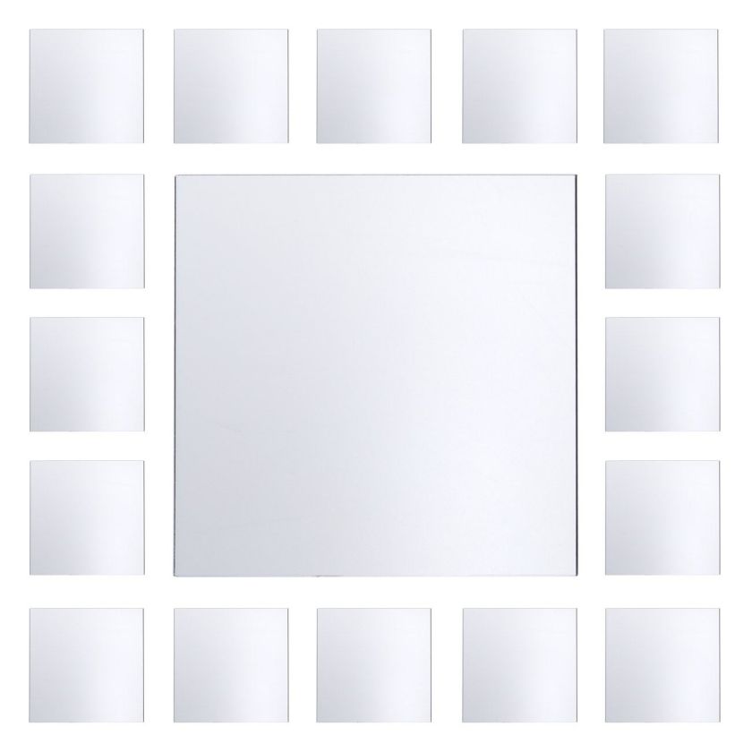 Стикери за стена - квадрати - огледални - 17 бр.