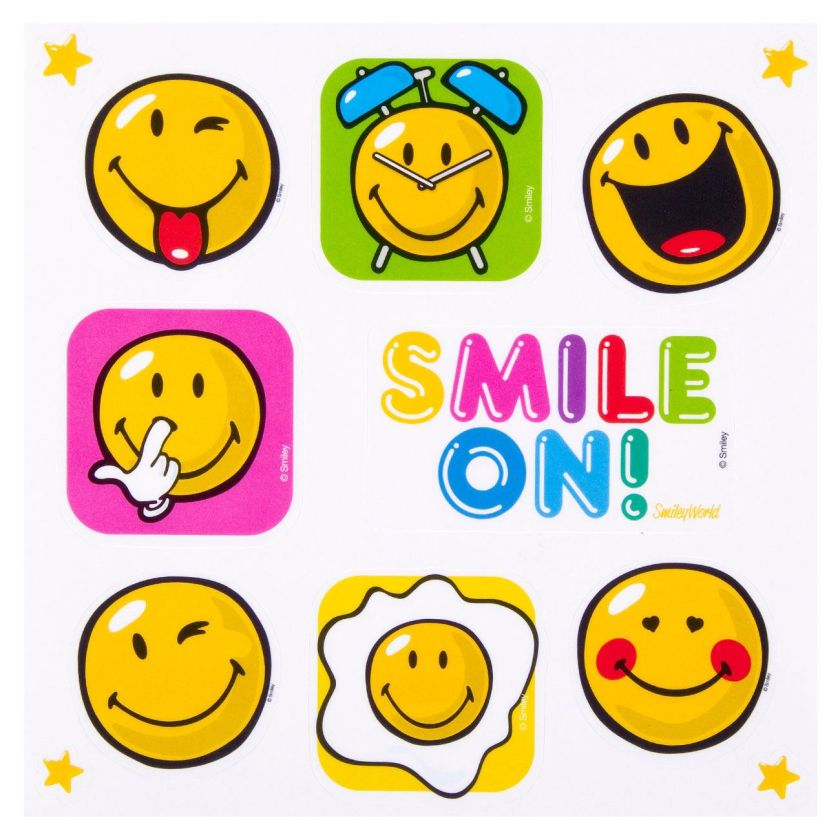 Стикер за стена - SMILEY - 8 бр.