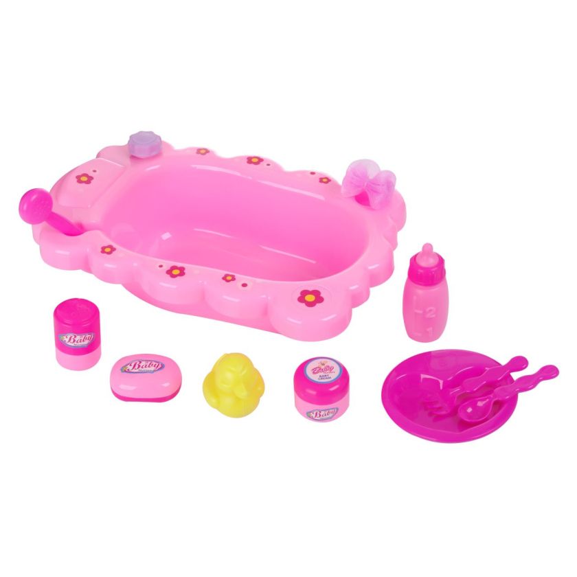 Светеща вана за кукли с аксесоари