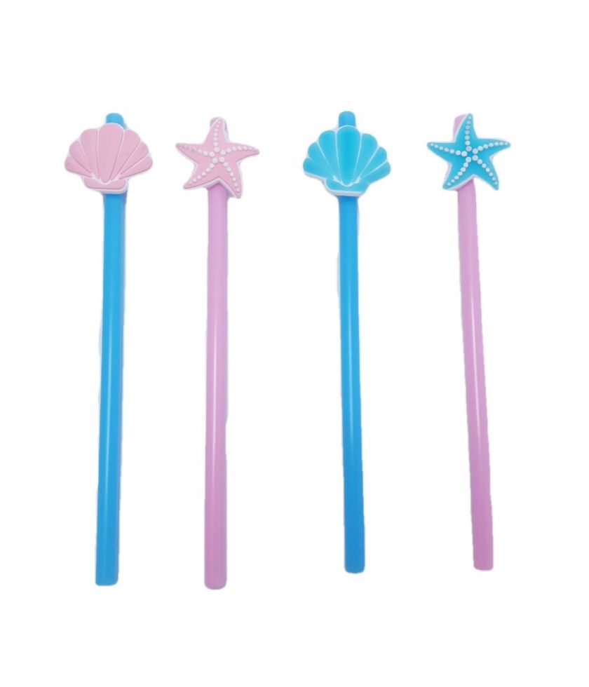 Сламки - миди и морски звезди - 4 бр.