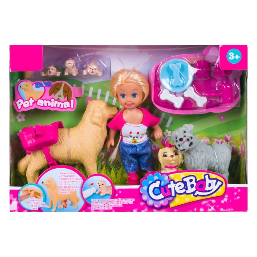 Кукла с кученца - 12 см.