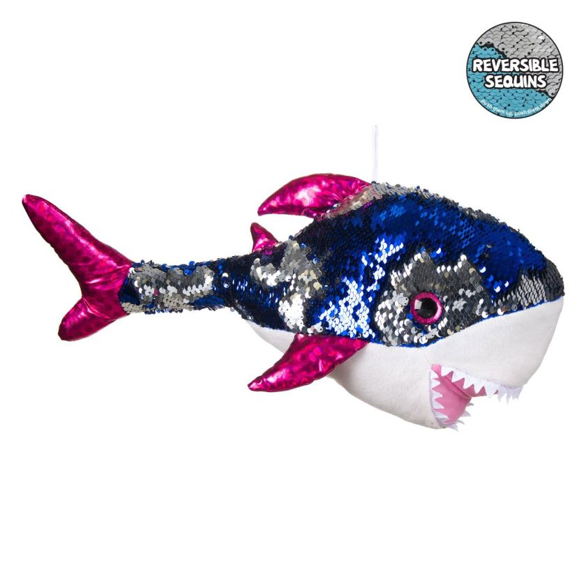 Плюшена акула - с магически пайети