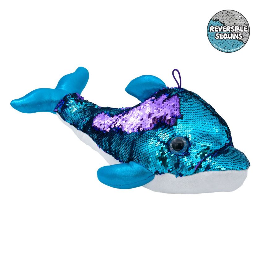 Плюшен делфин - с магически пайети и светлини