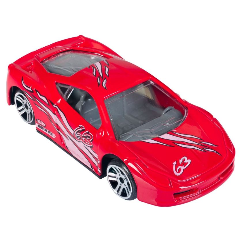Състезателен автомобил - червен - 8 см.