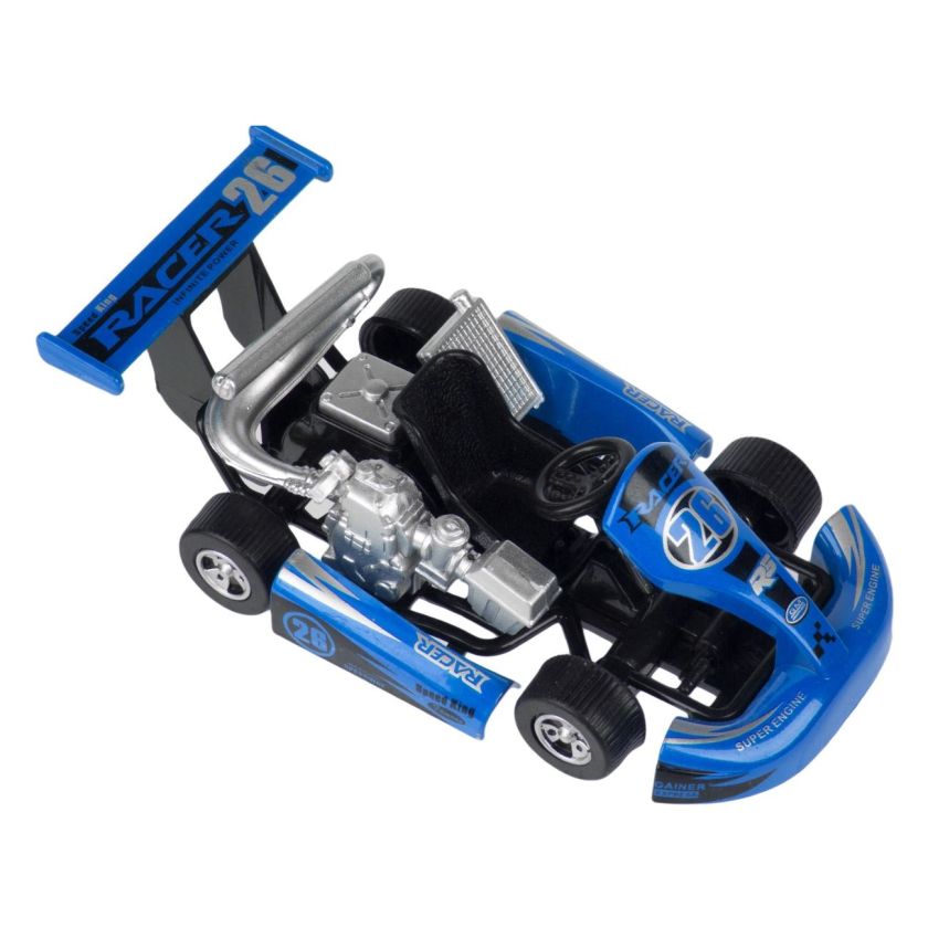 Състезателен болид - син - 13 см.