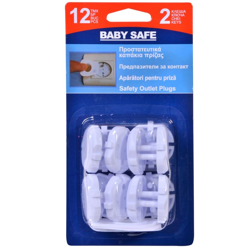 Предпазители за контакти - 12 бр. - с ключ