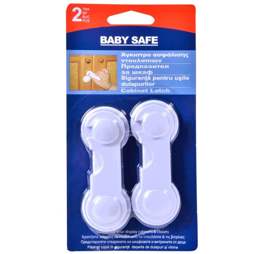 Предпазител за шкаф - бял - 2 бр.