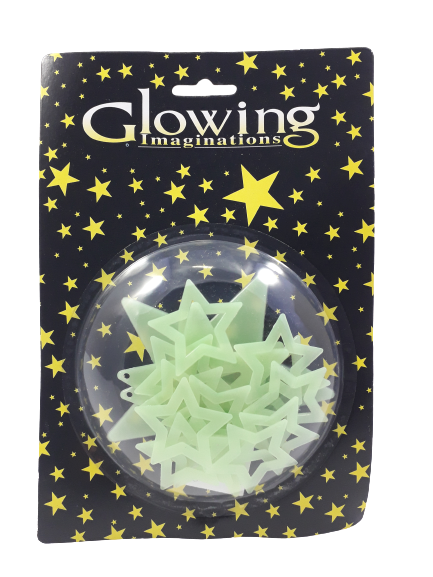 Фосфоресциращи стикери за стена - звезди - 14 броя