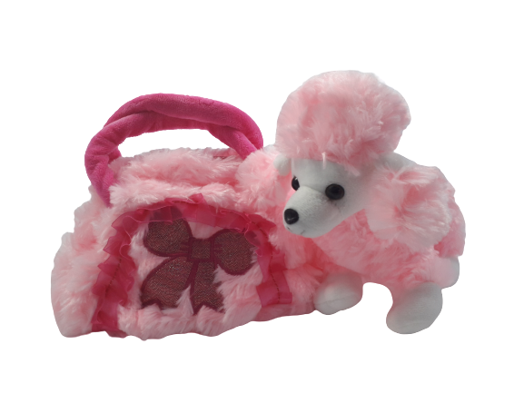 Плюшено кученце с чантичка