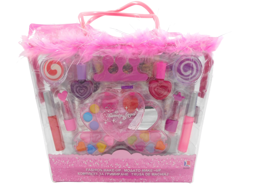 Детски комплект гримове - с розова чантичка