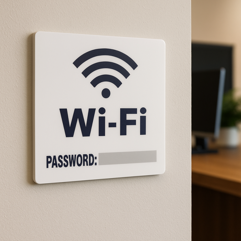 Самозалепваща табела - WiFi - 15 х 15 см.