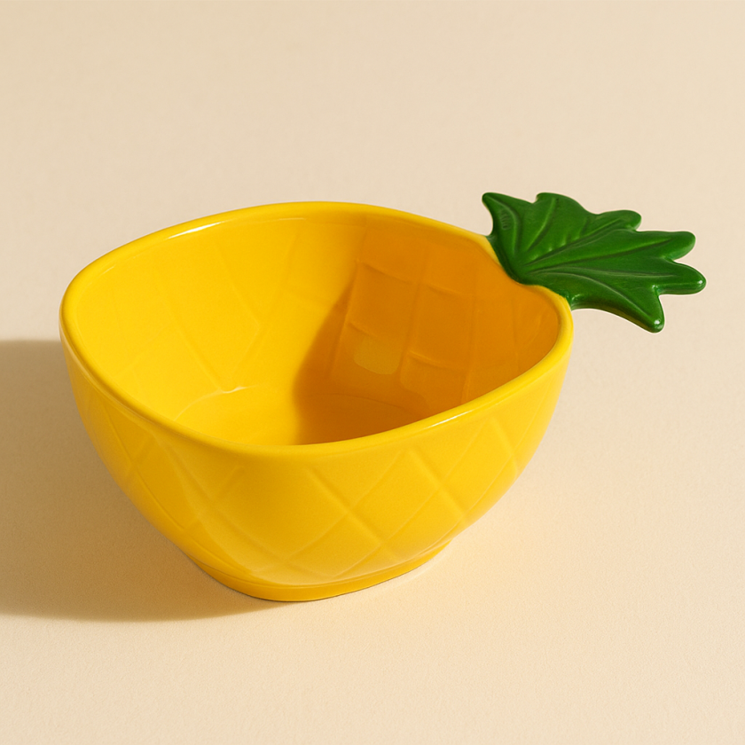 Керамична купа за сервиране на сладолед - Ананас - 345 мл.