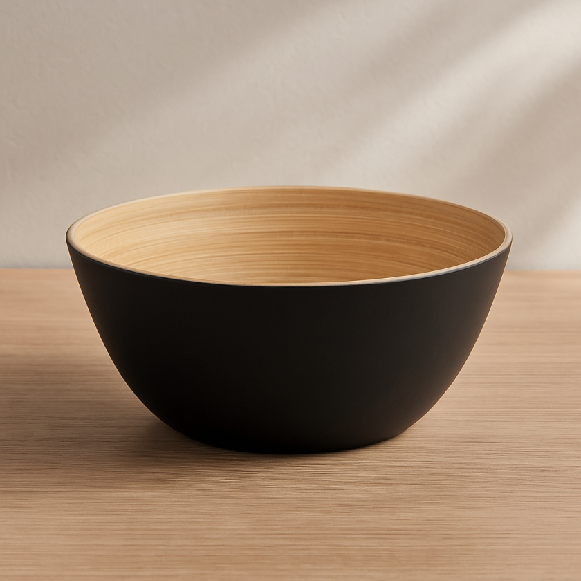 Бамбукова купа - Черна - 650 мл.