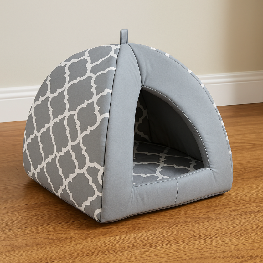 Мека къщичка за куче - Сива - 38 x 38 x 38 см.