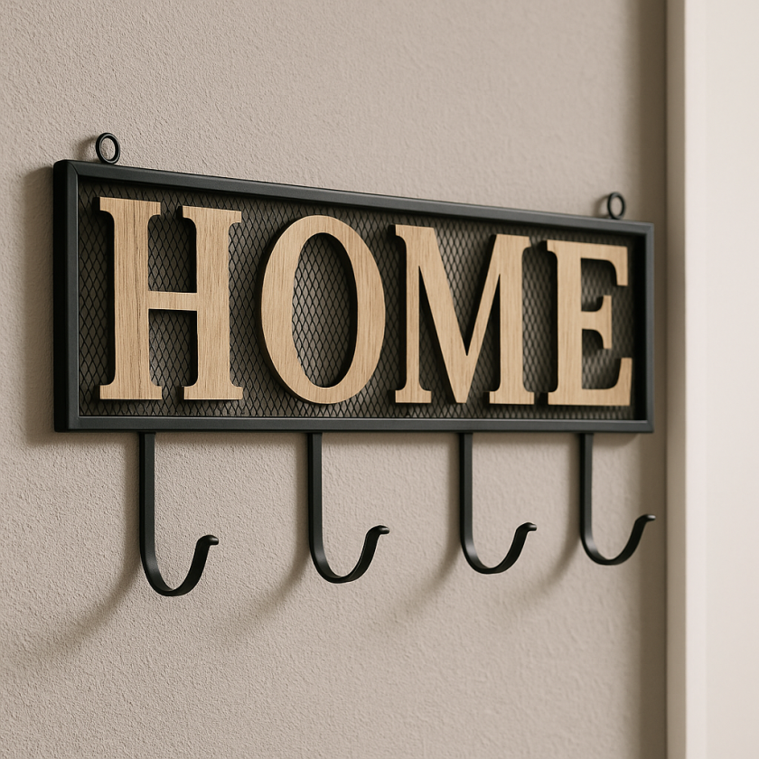 Закачалка с надпис HOME - 47.5  19 см.