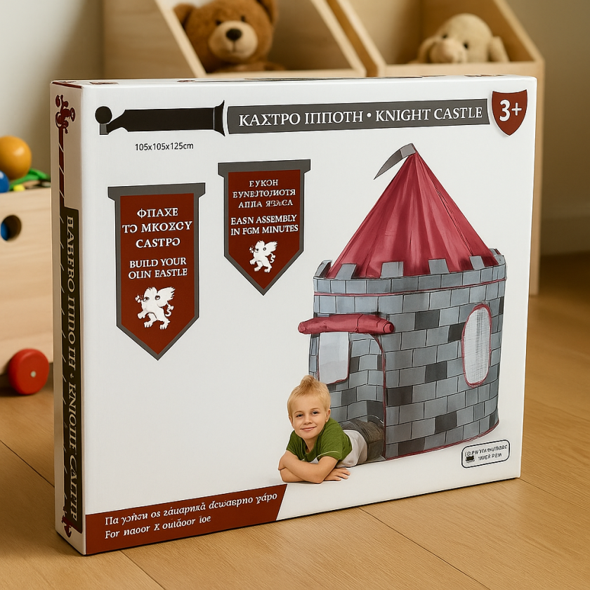Детска палатка замък - 105 x 105 x 125 см.