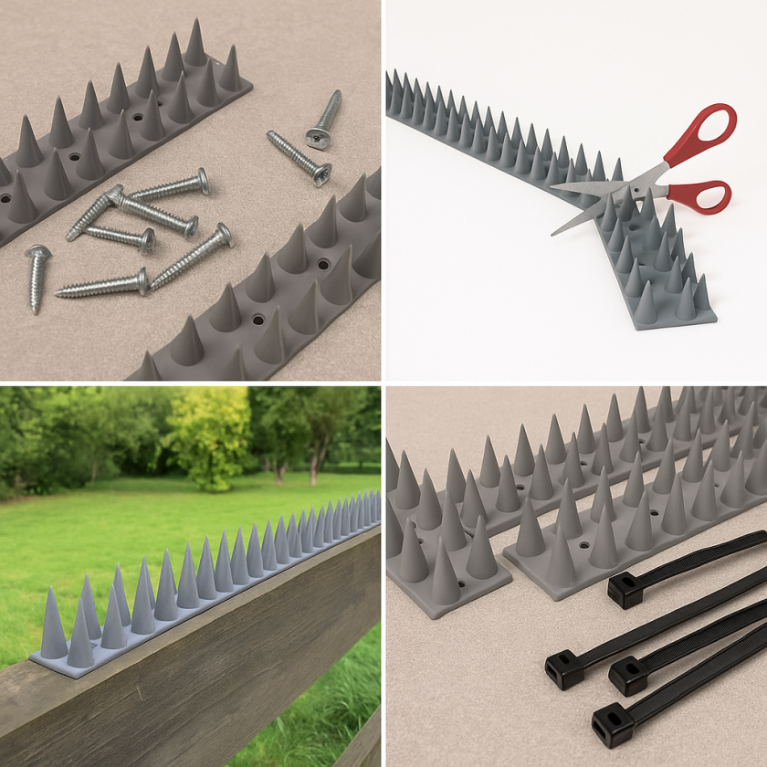 Шипове против птици - Сиви - 45 х 5 см. - 3 бр.