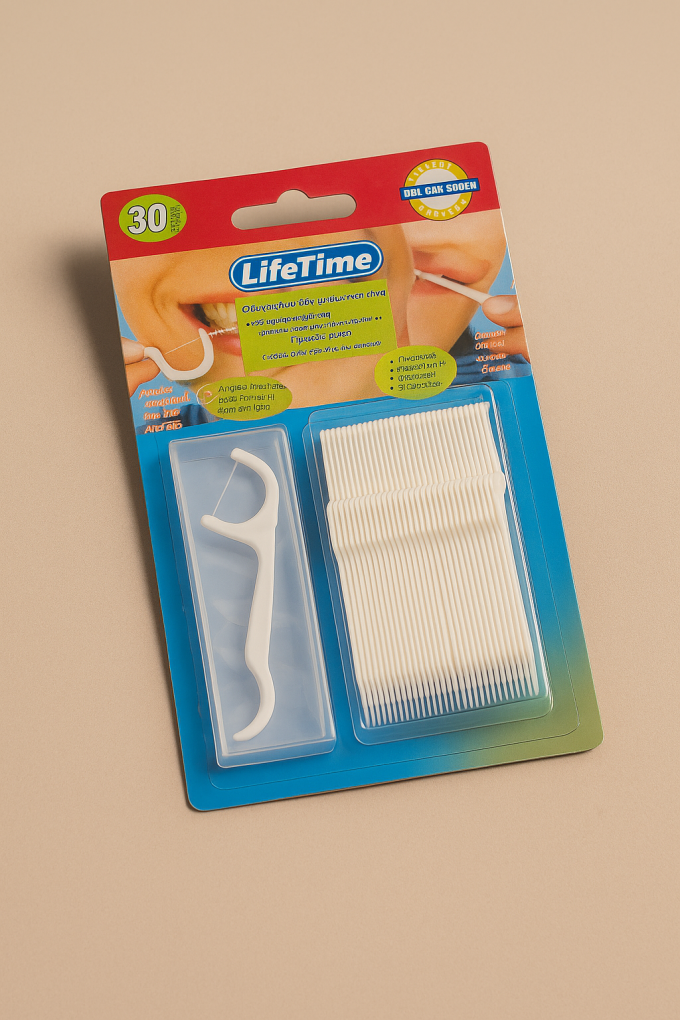 Конец за зъби + Клечки за зъби + Калъф - 30 броя 