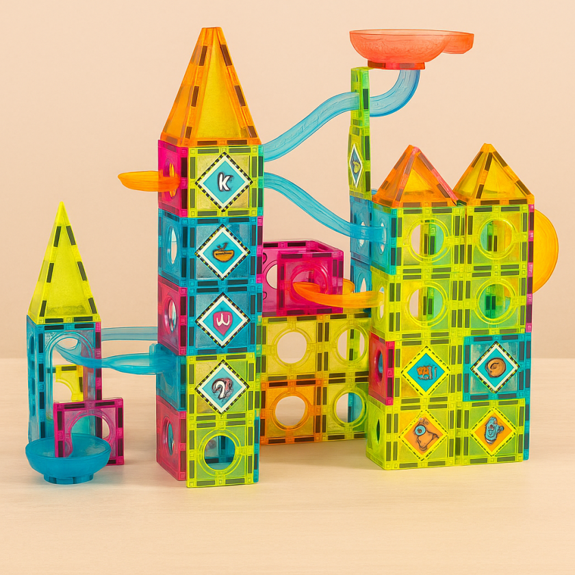 Конструктор с магнитни тухли  - 139 части  