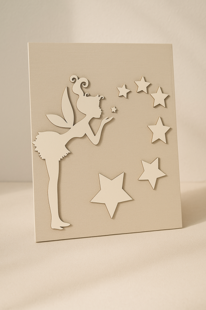 Стикери за стена - Фея със звезди - 8 броя