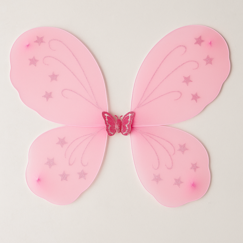 Карнавални крила - Пеперуда - Розови - 37 x 40 см.