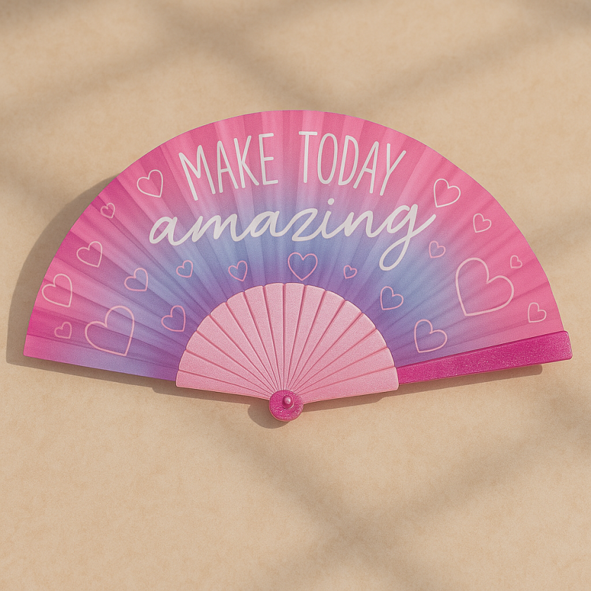 Детско ветрило с надпис - " Make today amaizing" - 23 см.