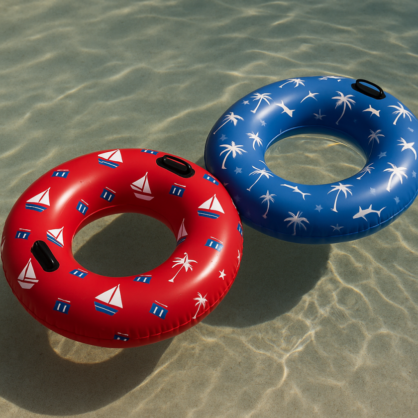 Надуваем пояс - червен - син - 119 см.