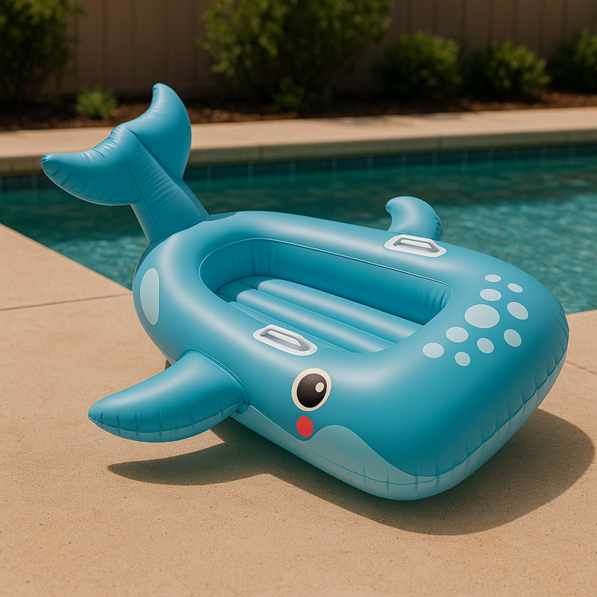 Надуваема лодка - Син кит - 1.68 x 1.40 метра - Intex