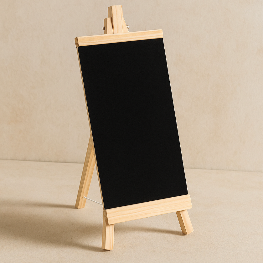 Декоративна дъска със статив за писане с тебешир - 18 x 40 см.