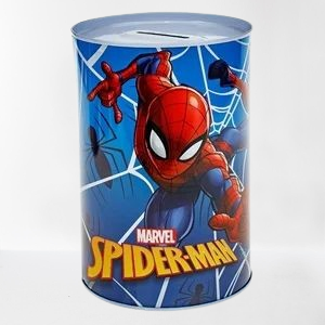 Детска метална касичка Spiderman - 10 x 15 см.