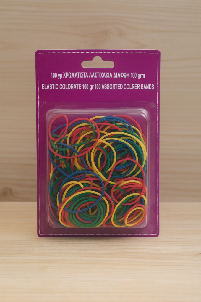 Цветни ластици - 100 гр.