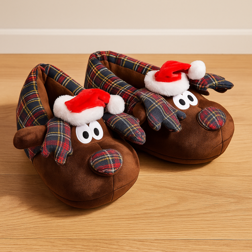 3D Мъжки  Коледни пантофи с Елени