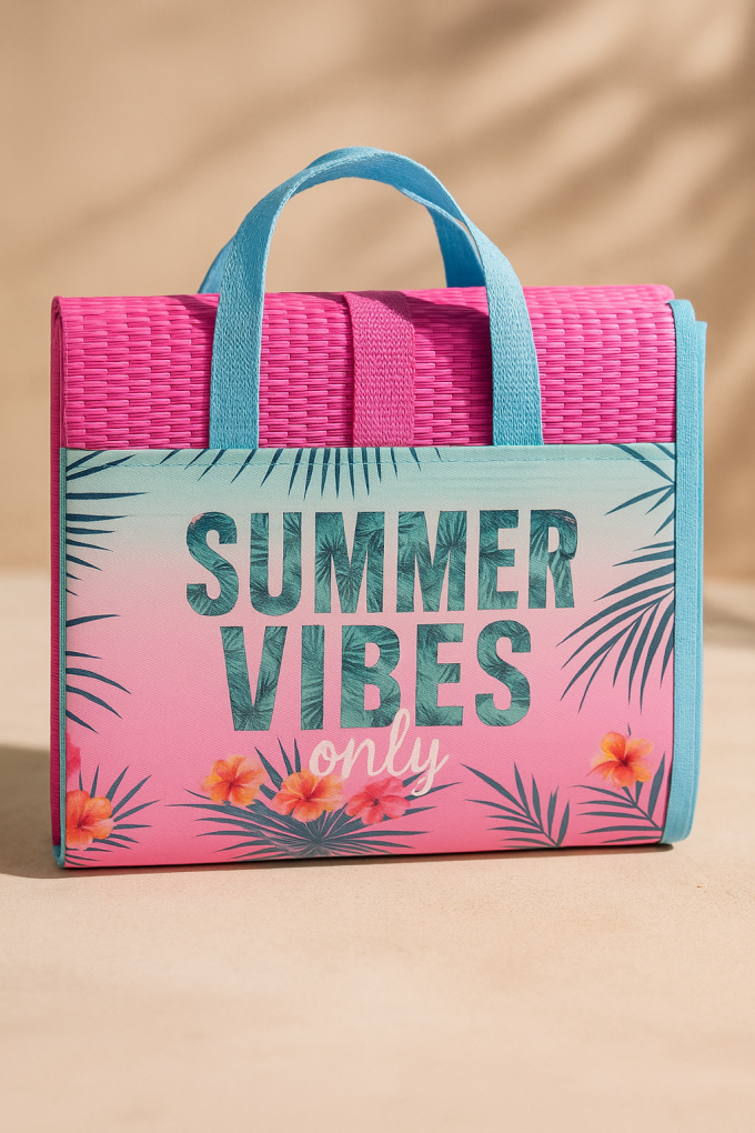 2 в 1 плажна чанта с рогозка