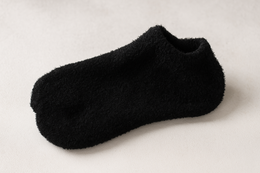 Домашни термо чорапи - черни - къси