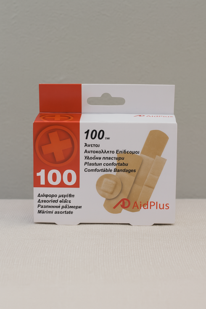 Пластири - различни размери - 100 бр.