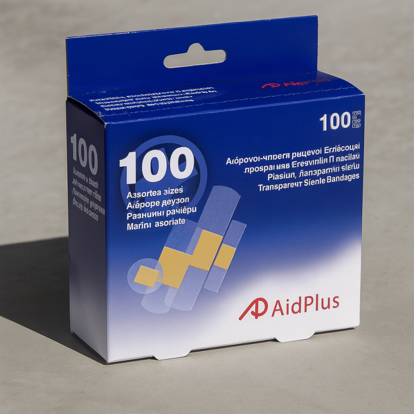 Стерилни пластири - прозрачни - 100 бр.