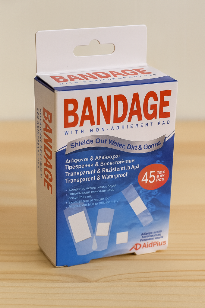 Водоустойчиви пластири - прозрачни - 45 бр.