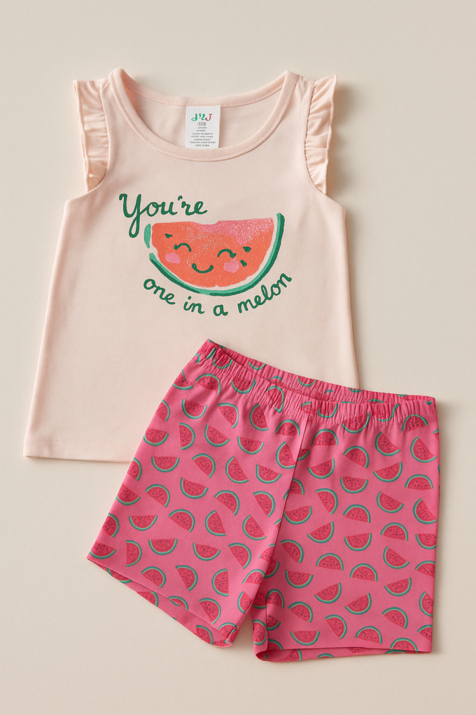 Бебешка пижама - лятна - диня