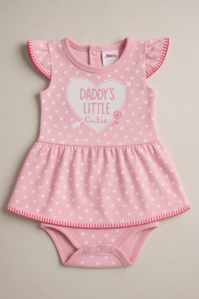 Бебешко боди - рокличка - сърца