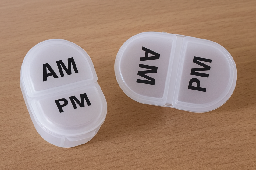 Кутия за хапчета - сутрин и вечер - 2 бр.