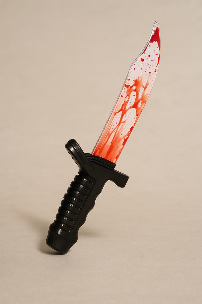 Карнавален аксесоар - нож с кръв