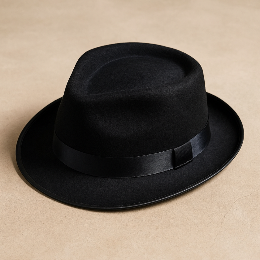 Карнавална шапка - бомбе - черна