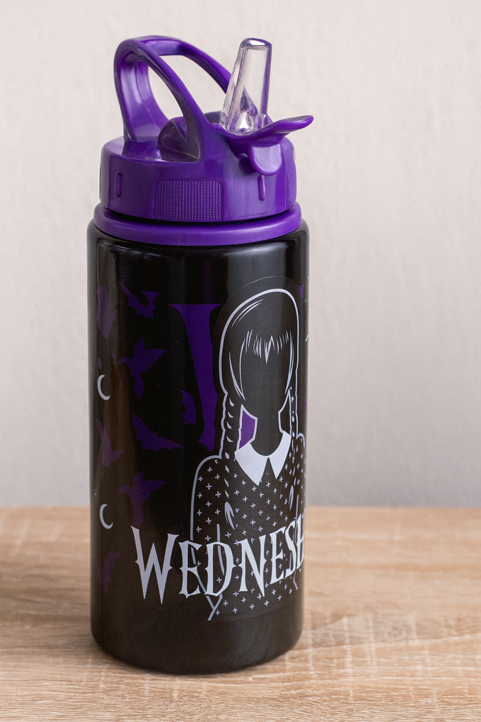Алуминиева бутилка за вода Wednesday (Черна) - 500 мл.