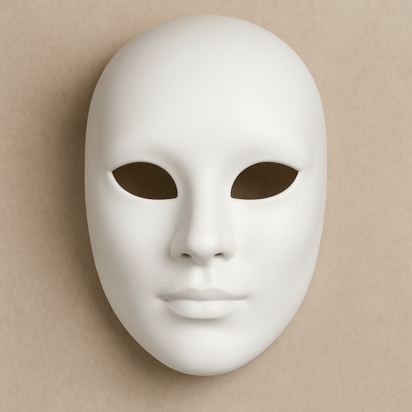 Карнавална маска - бяла