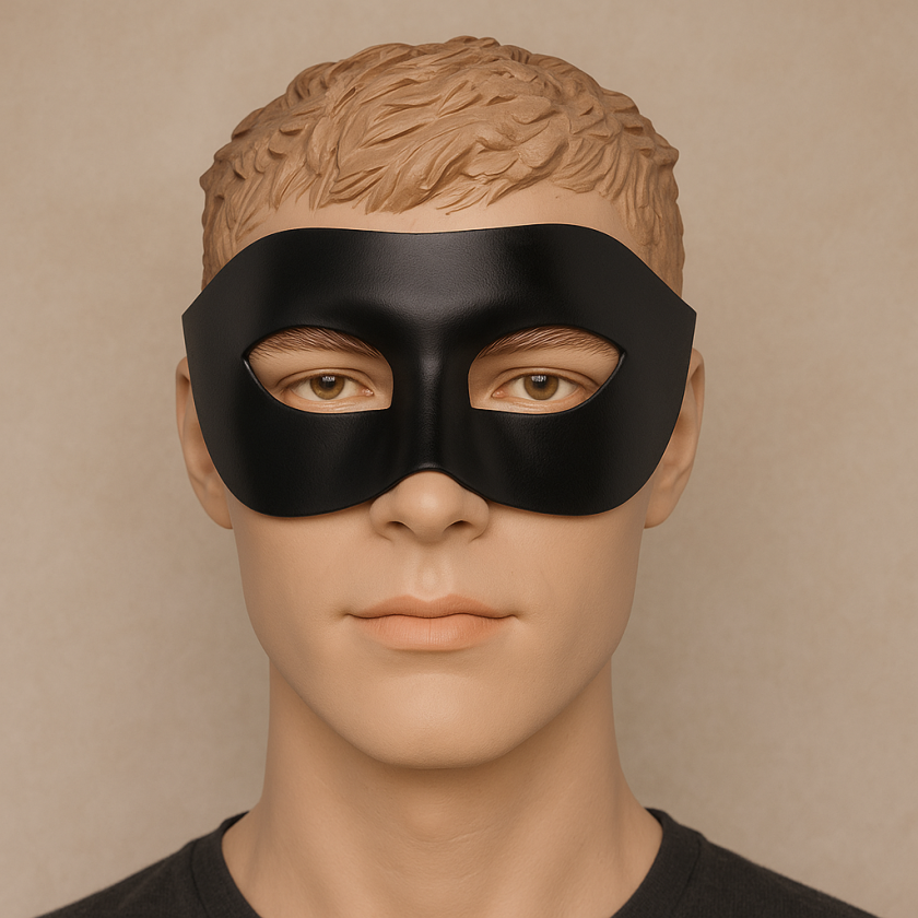 Карнавална маска - домино - черна