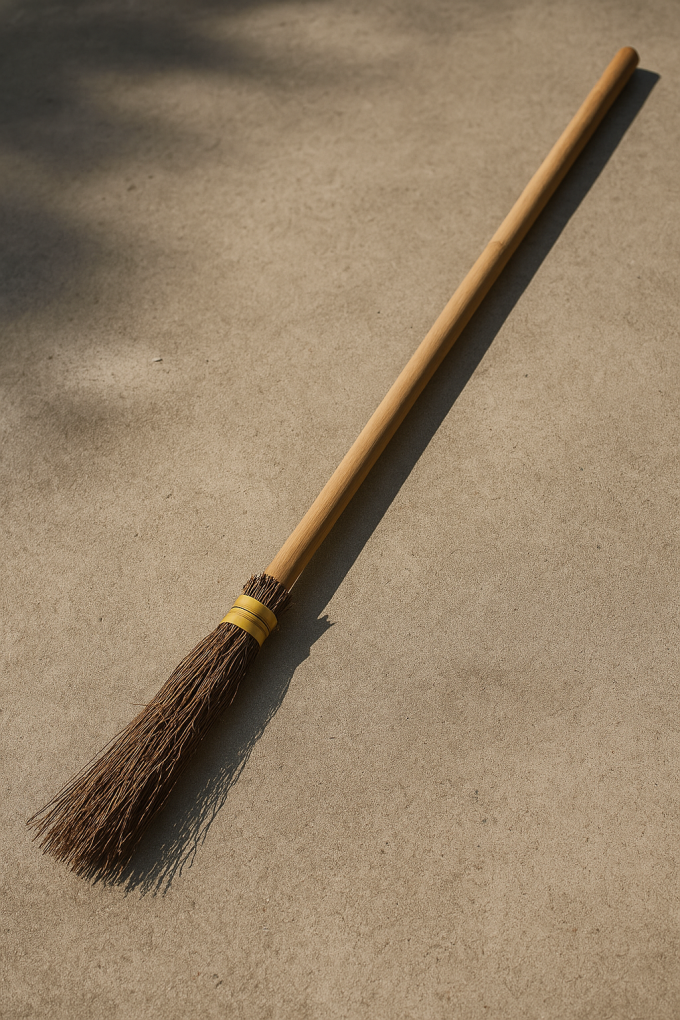 Карнавална метла - естествена - 88 см.